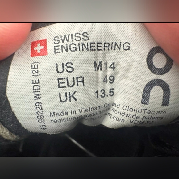 On Cloud Cloudflow Black Asphalt Men Running Sneaker Size 14 Running Shoes - Picture 6 of 7